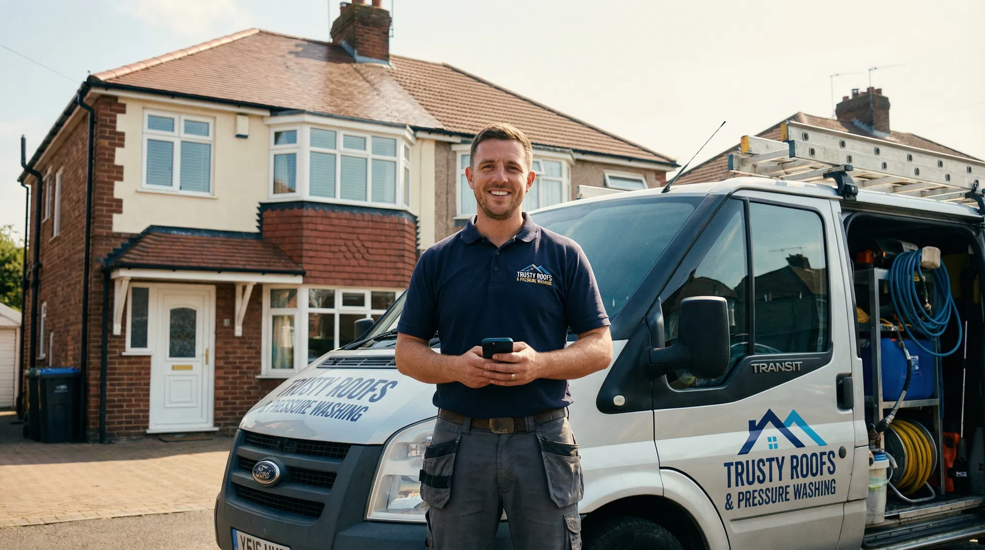 Professional roof cleaner ready to take on new jobs