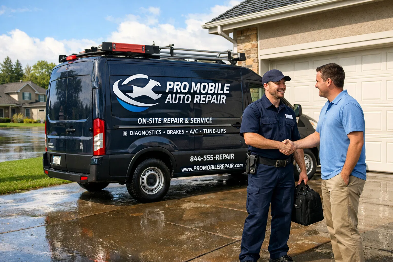 DentRover technician greeting a homeowner