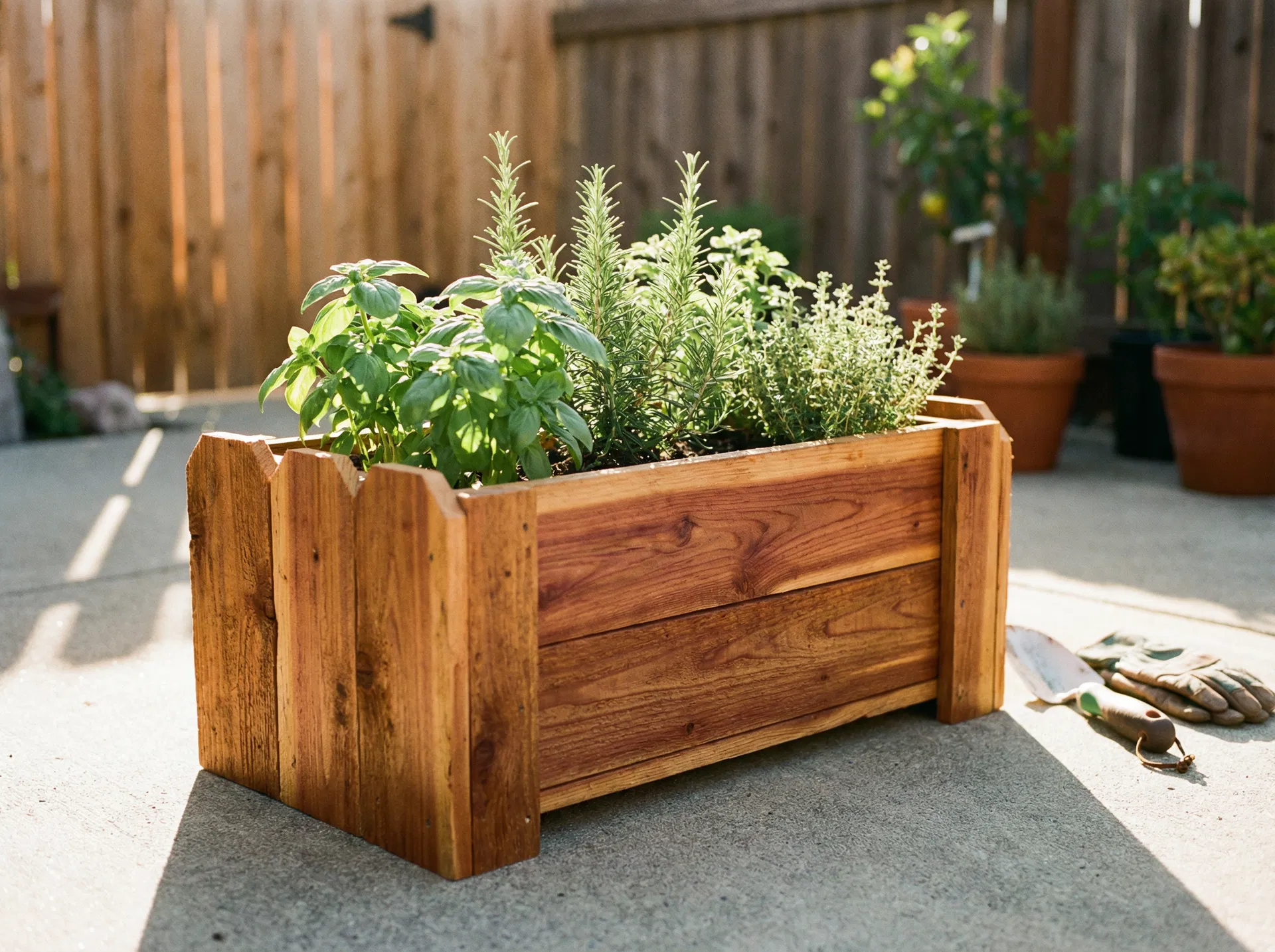 Cedar Fence Picket Planter Box