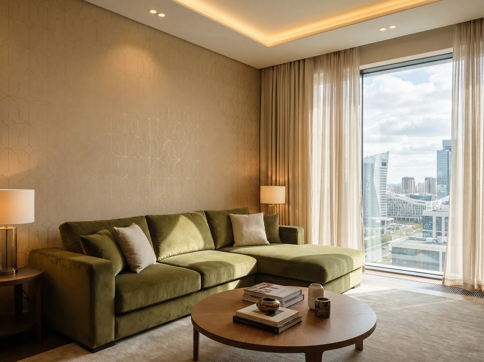 Гостиная в ЖК «Хайвилл»