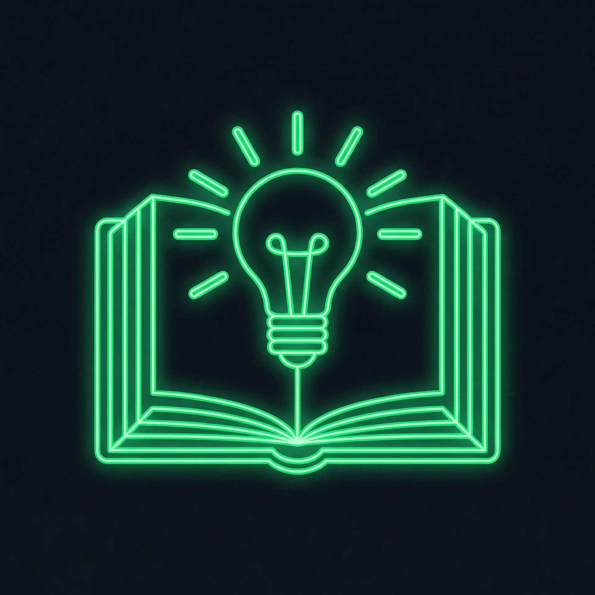 Ícone de livro aberto com luz