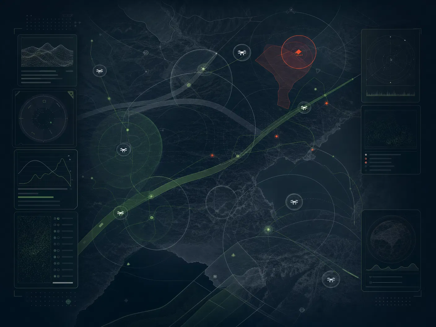 Abstract security operations visual