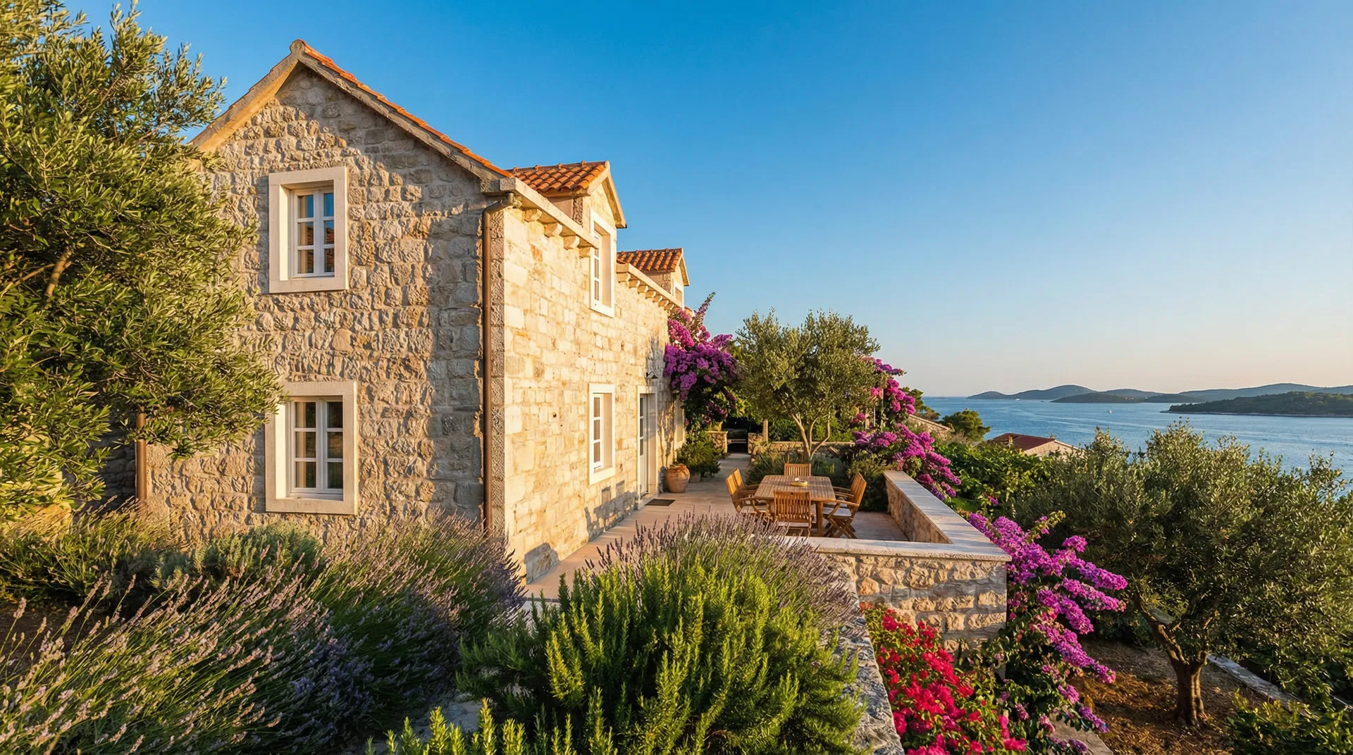 Restaurirana kamena kuća na Jadranu