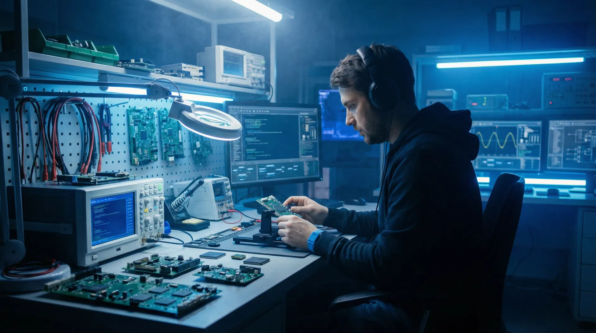 Electronic chips programming lab