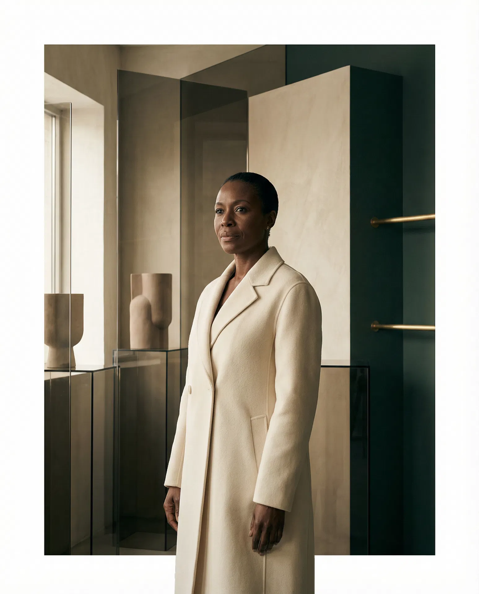 Elegant portrait representing poised transition and executive alignment