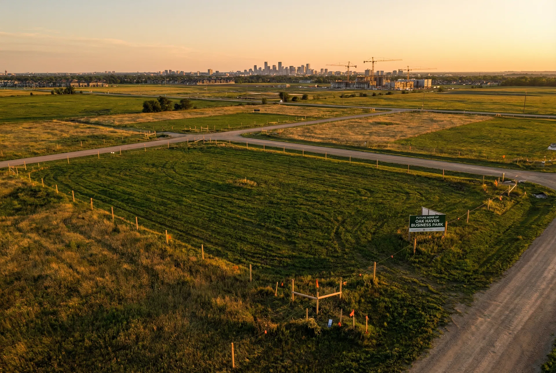 Land entitlement aerial view
