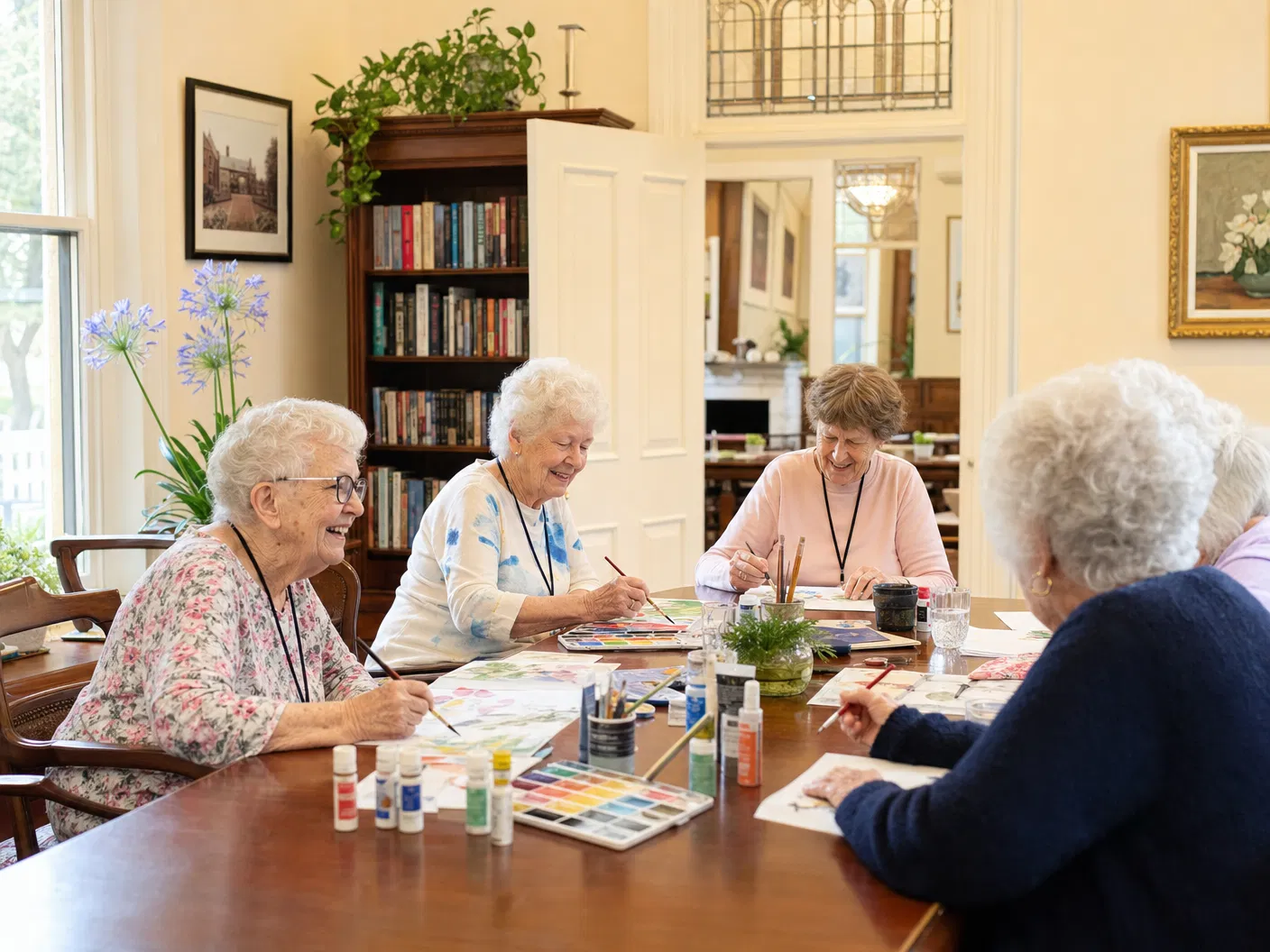 Residents engaged in activities and social programs at Port Perry Memory Care