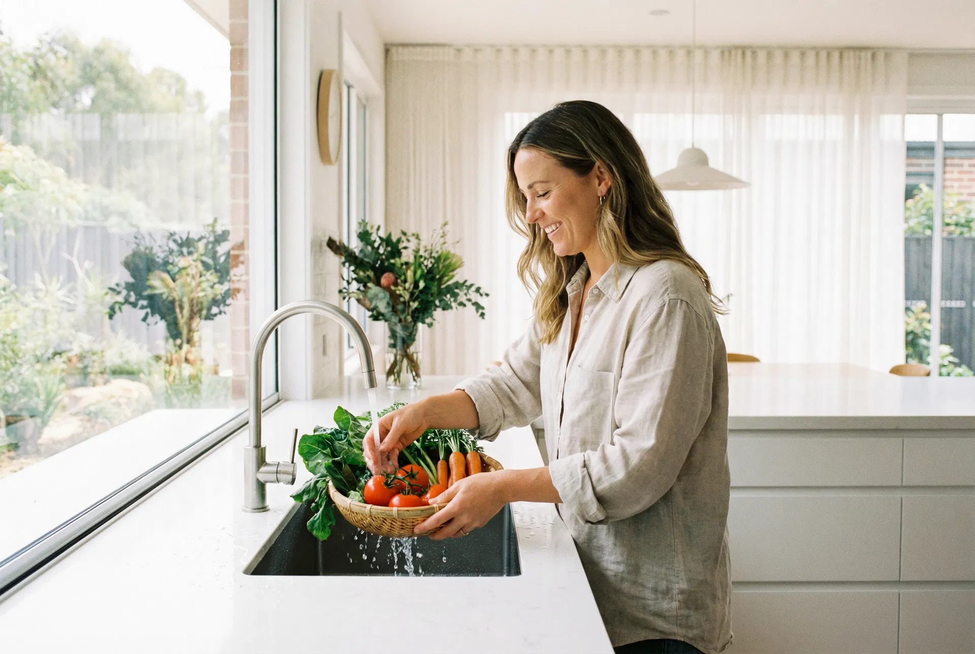 Clean filtered water in Australian home