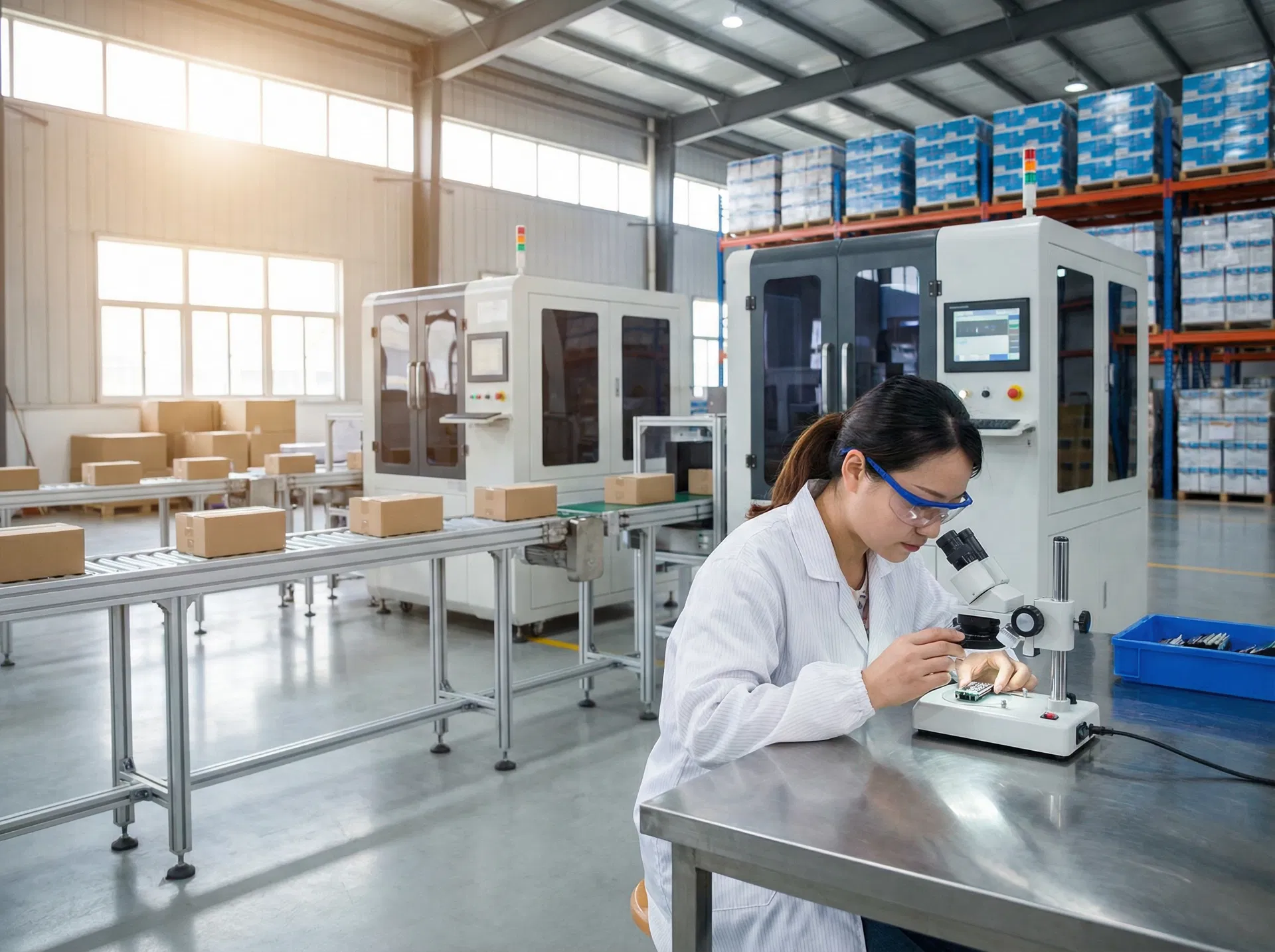 Contrôle qualité dans une usine en Chine