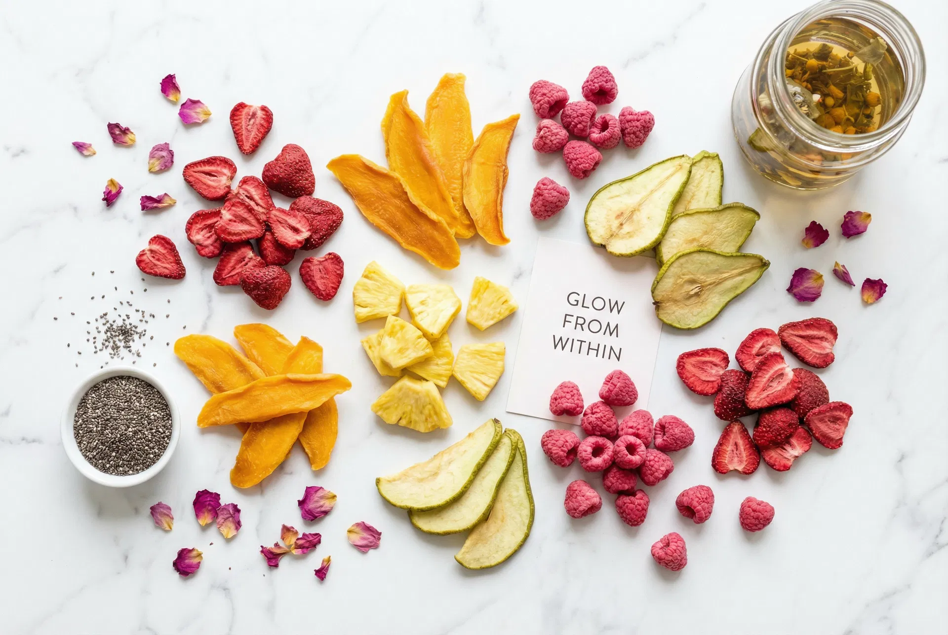 Fruits déshydratés riches en antioxydants pour la beauté de la peau