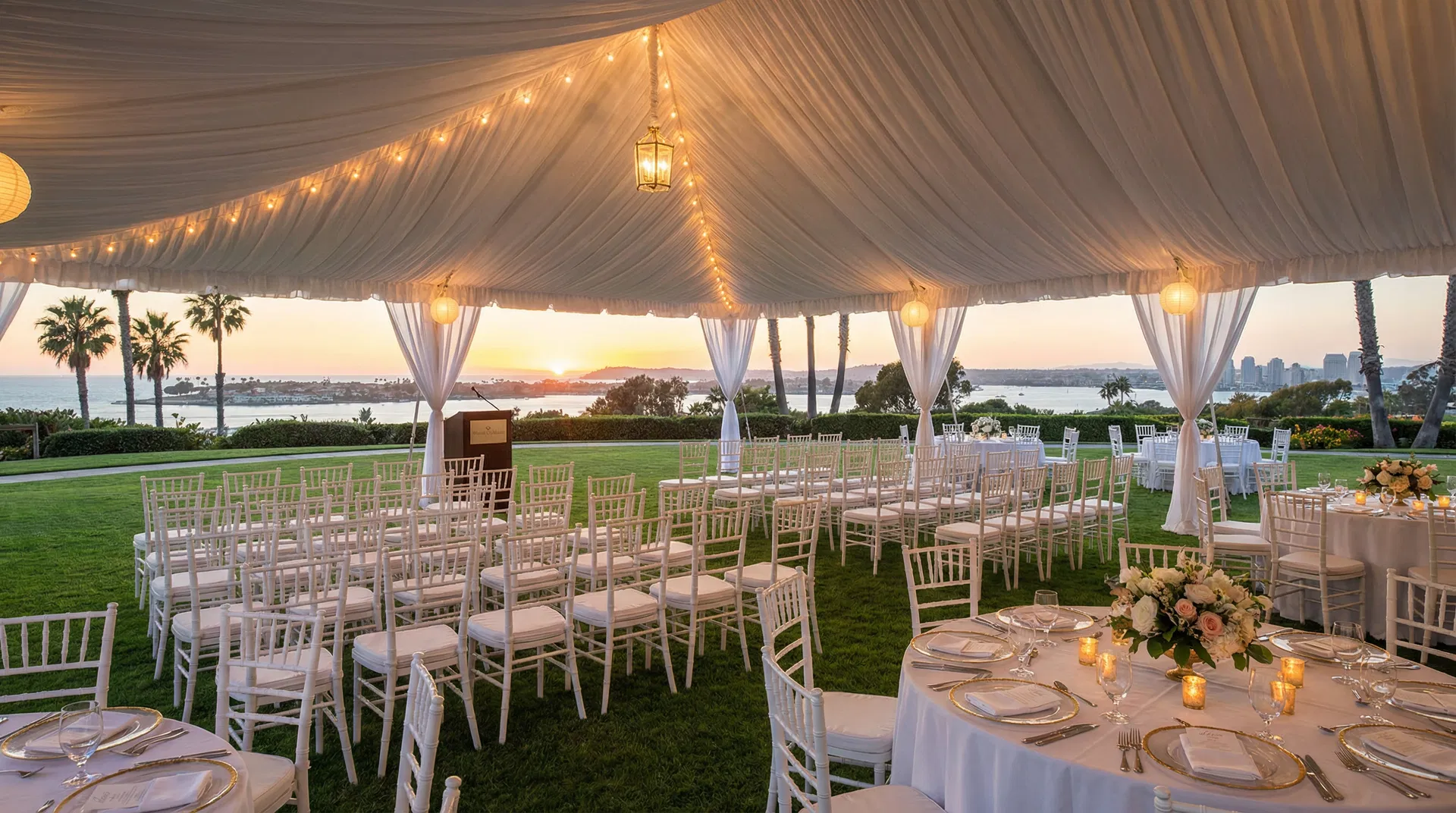 Elegant tent for event