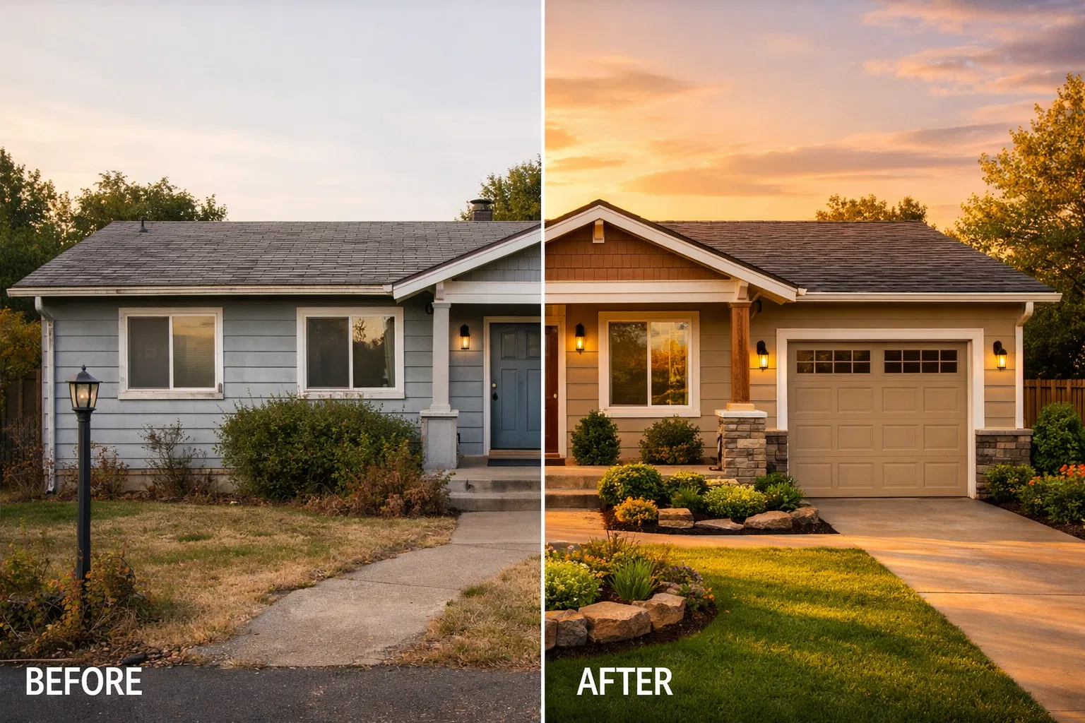 Home exterior transformation