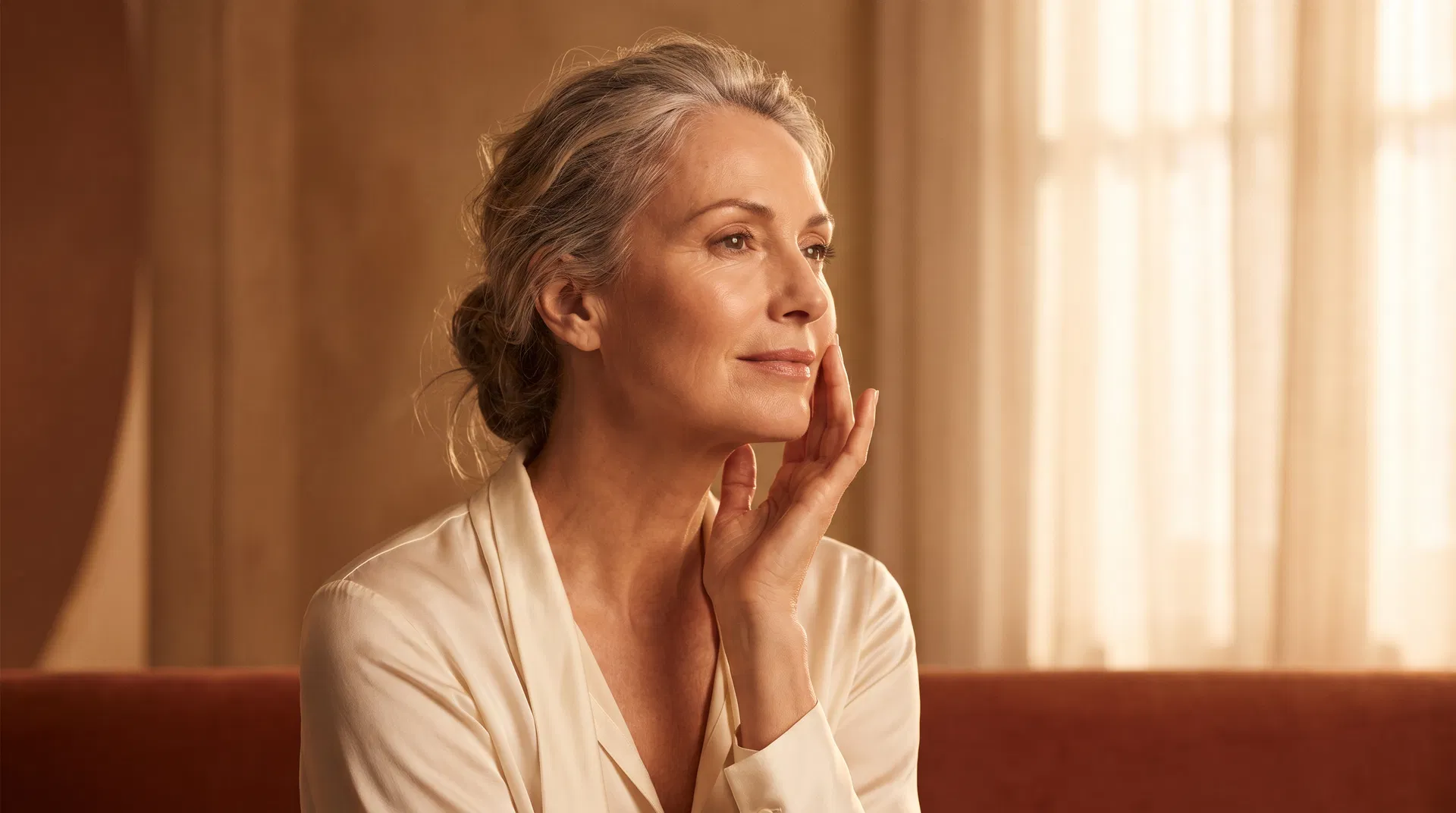 Woman with glowing skin