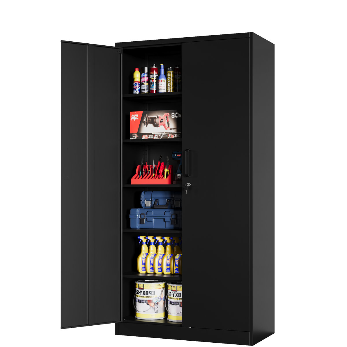 Metal Single Storage Cabinet ( 72'' H X 36'' W X 18'' D)