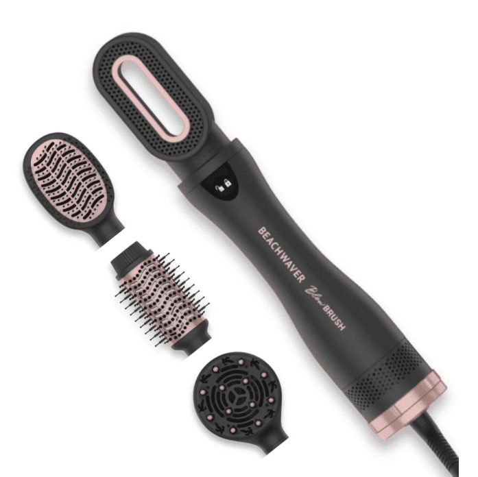 Beachwaver Blow Drying Hair Brush with Attachments, Midnight Rose, 4 pc