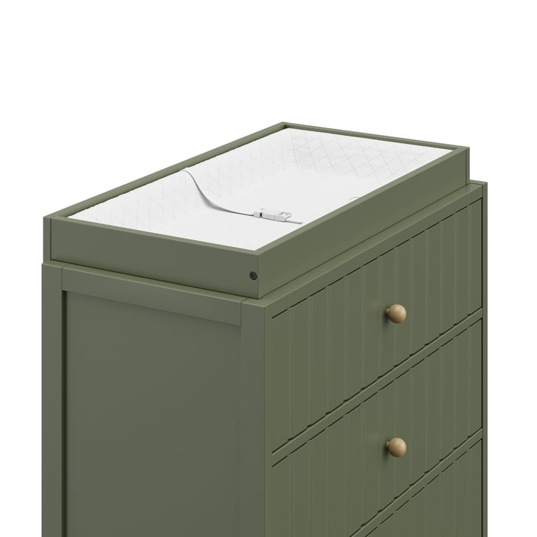 Graco Teddi 3 Drawer Dresser with Infant Changing Topper, Black