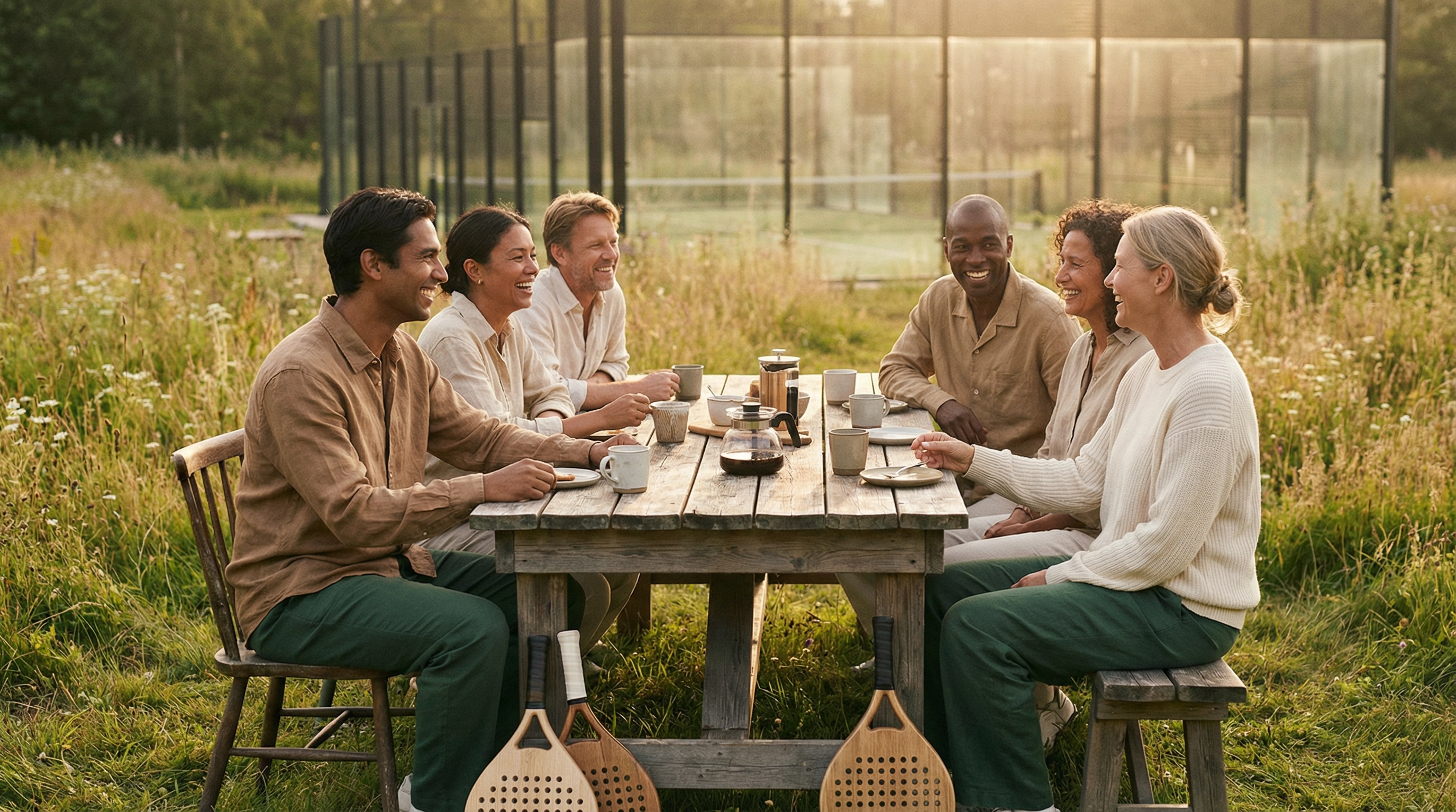 Padel Farm community gathering outdoors