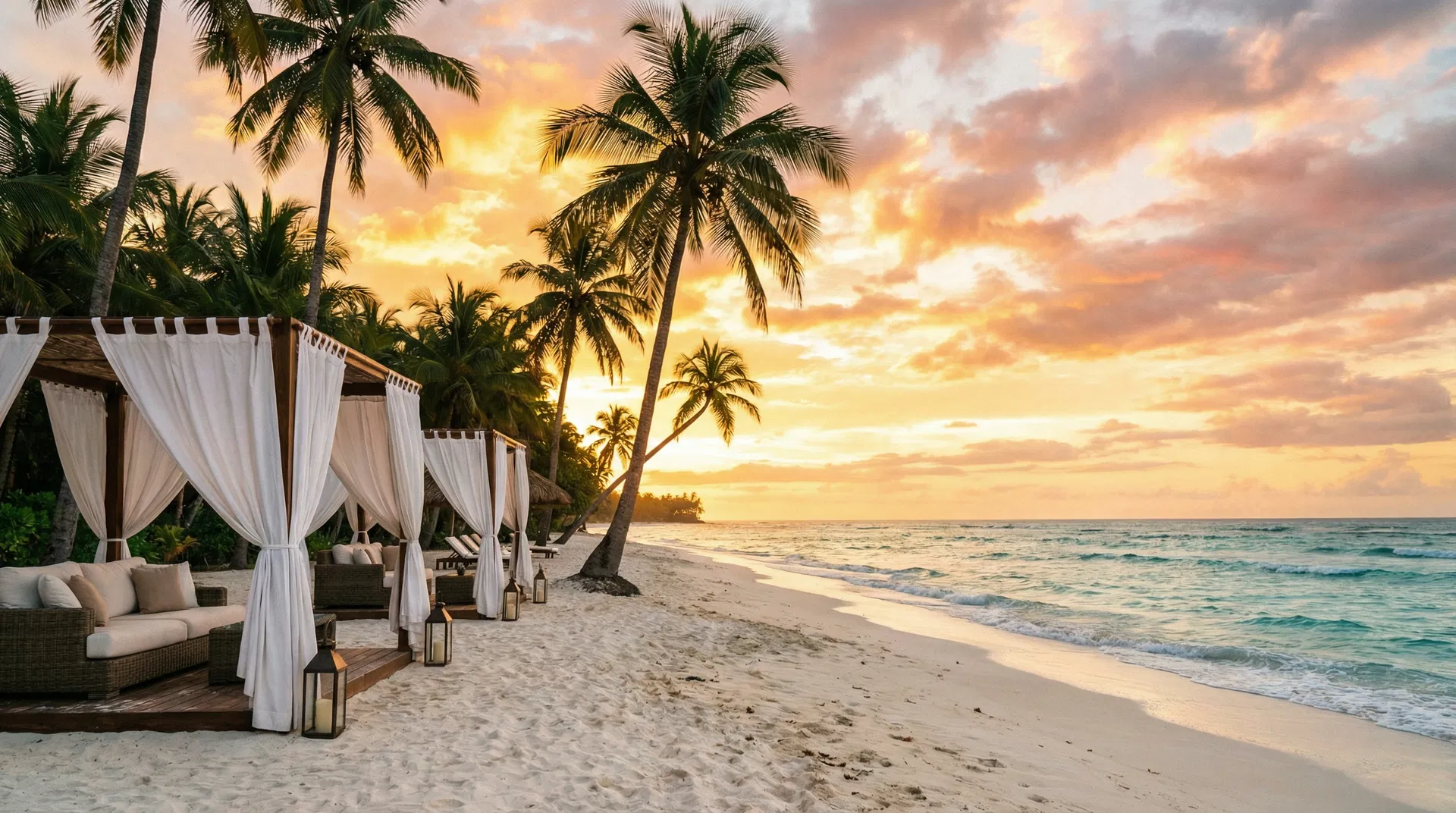 Costa Rica beach at sunset