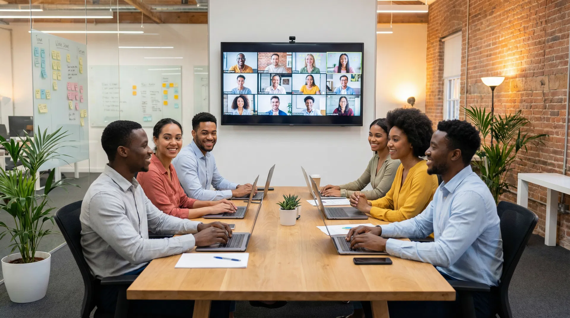 Aureon Madagascar team on a video call