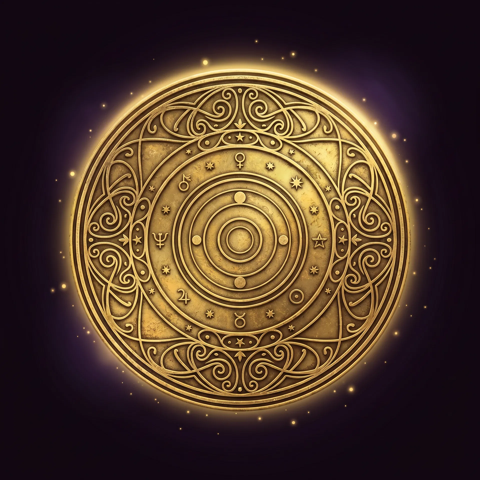 Sigilo celestial dorado