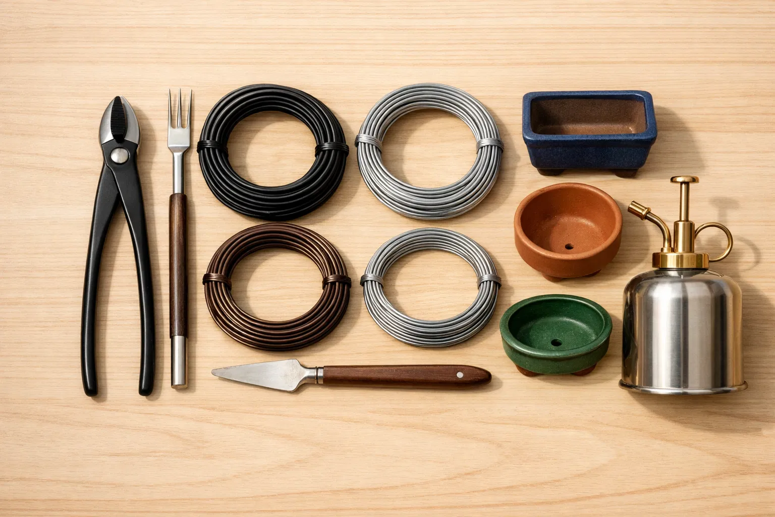 Herramientas esenciales para bonsái