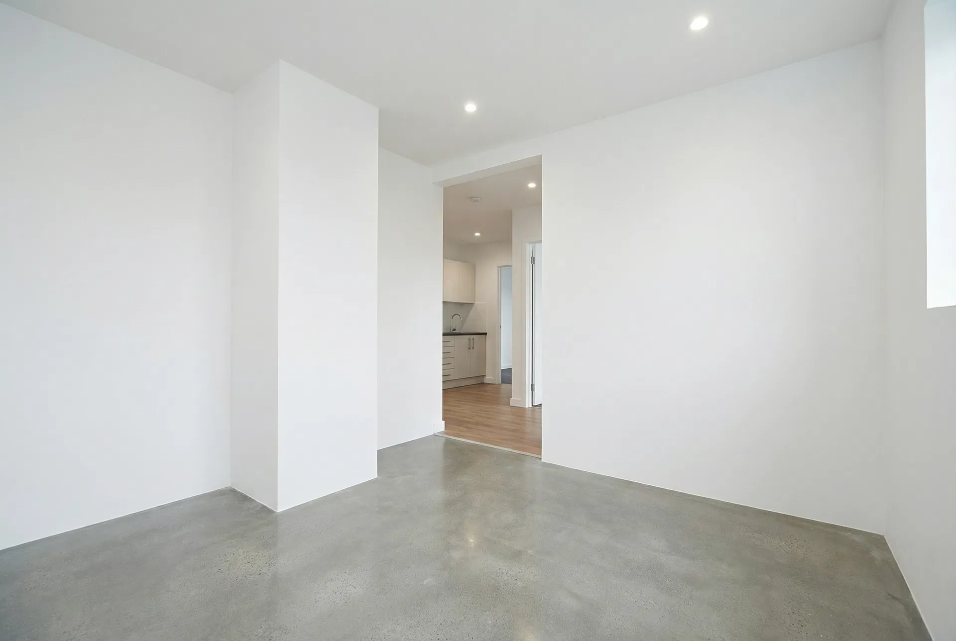 Completed office fitout — pristine walls