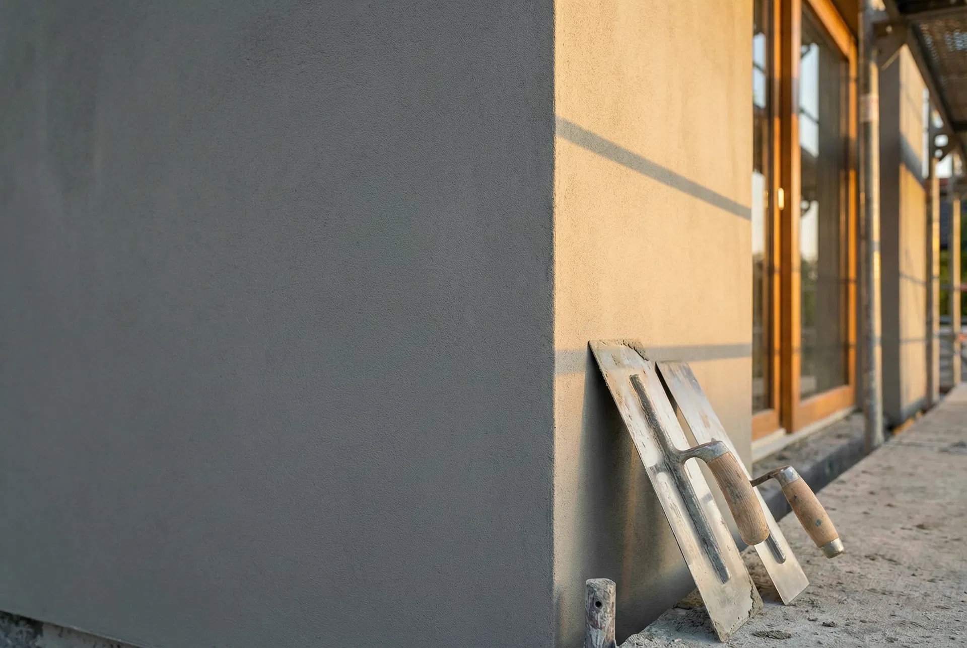 Exterior cement render — residential