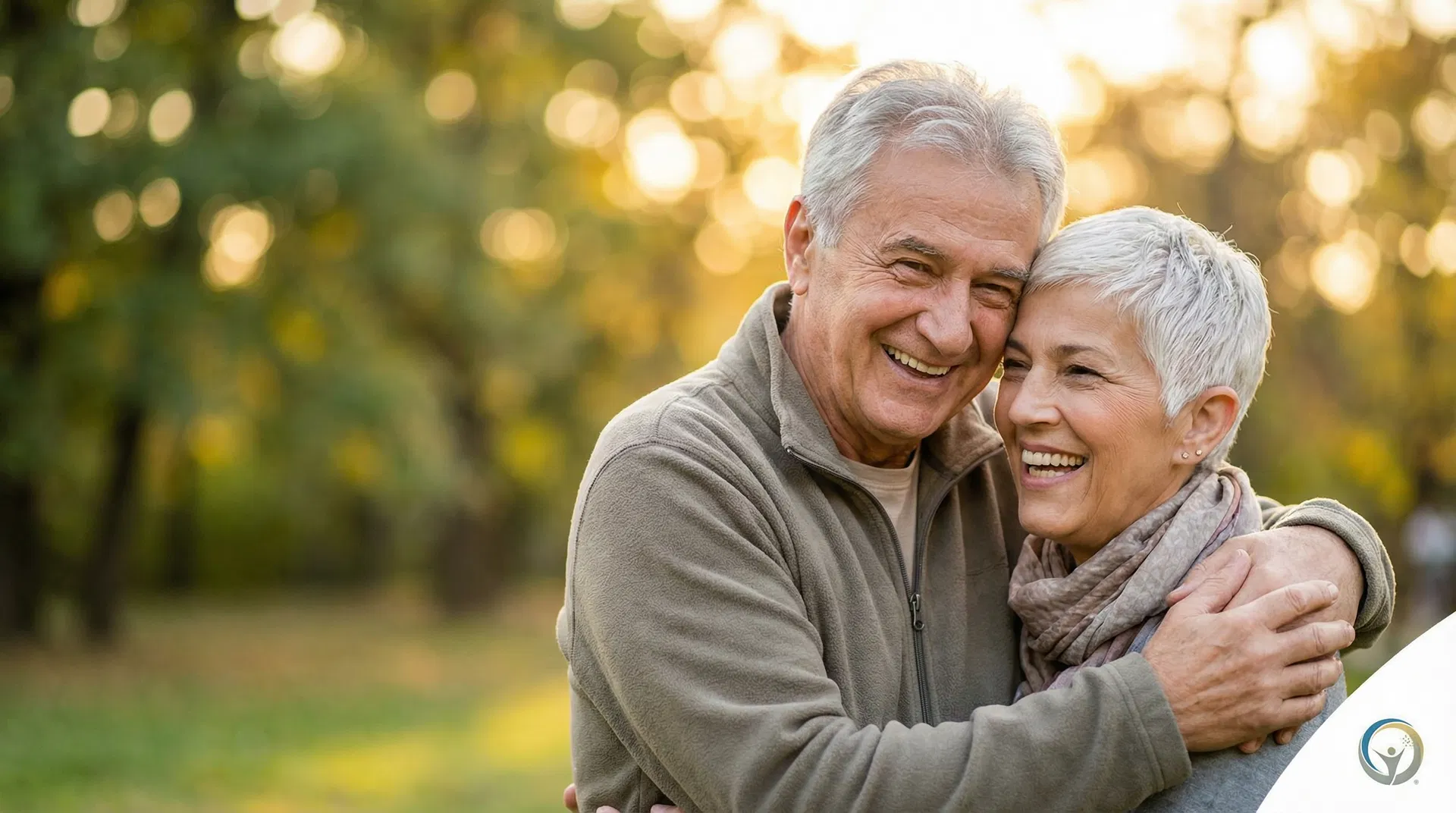 Elderly couple enjoying life