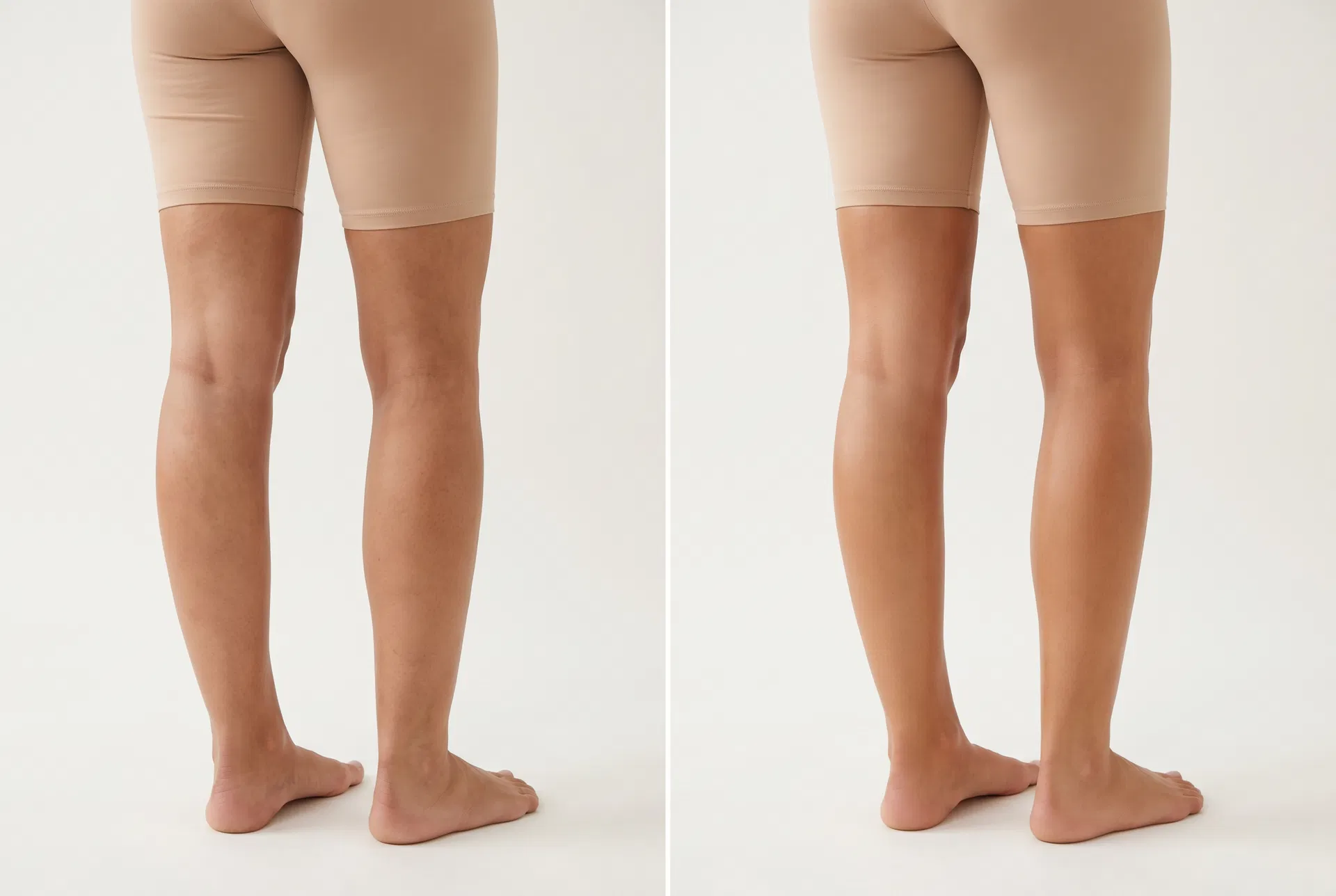 Calves — before and after results with the ZENN SculptRoll