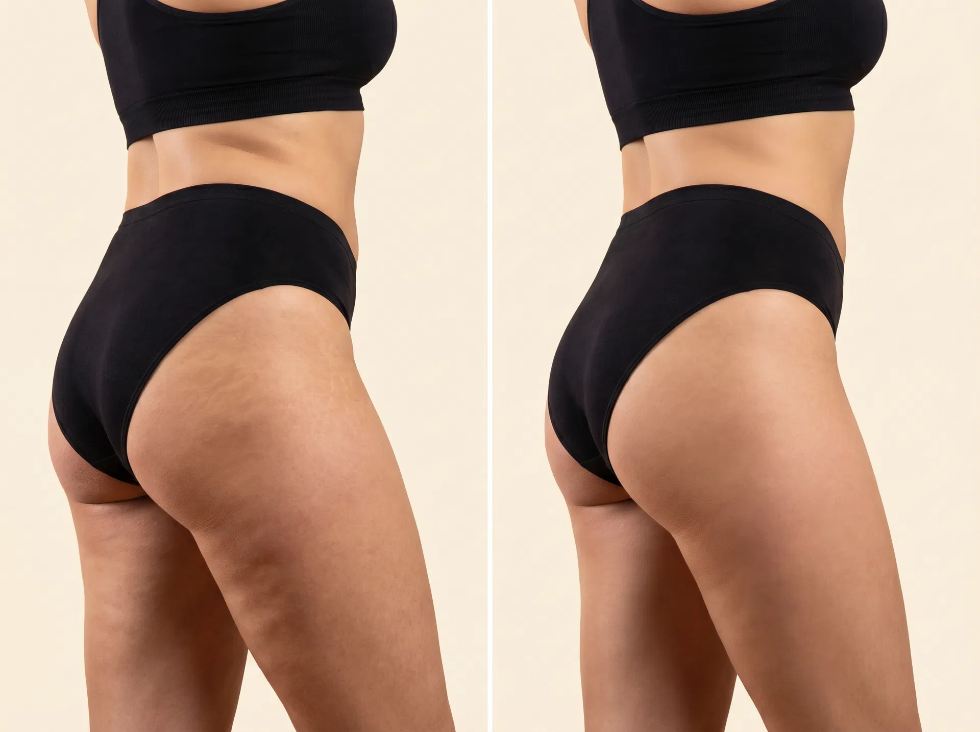 Hip Dips — before and after results with the ZENN SculptRoll