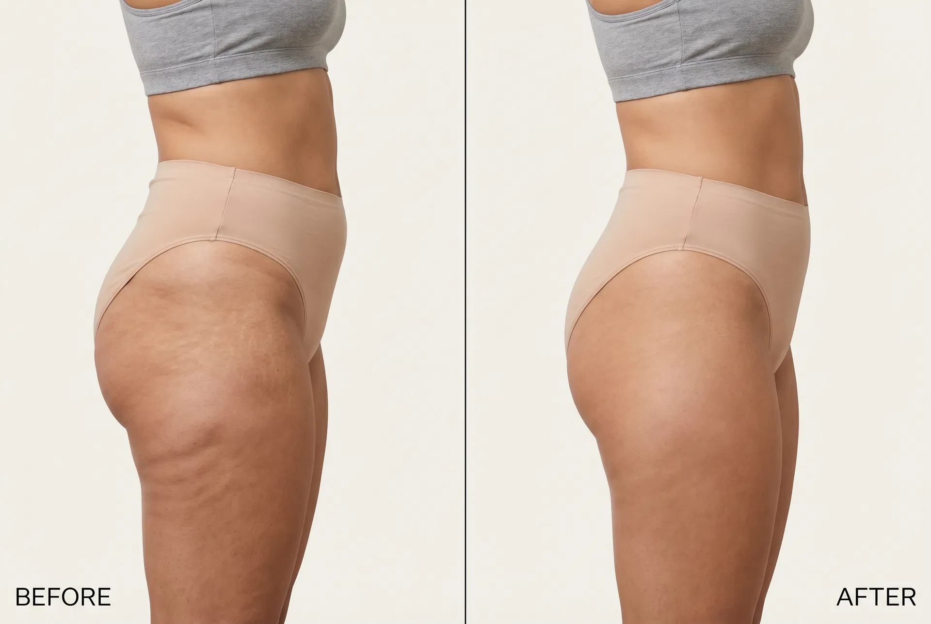 Outer Hip — before and after results with the ZENN SculptRoll