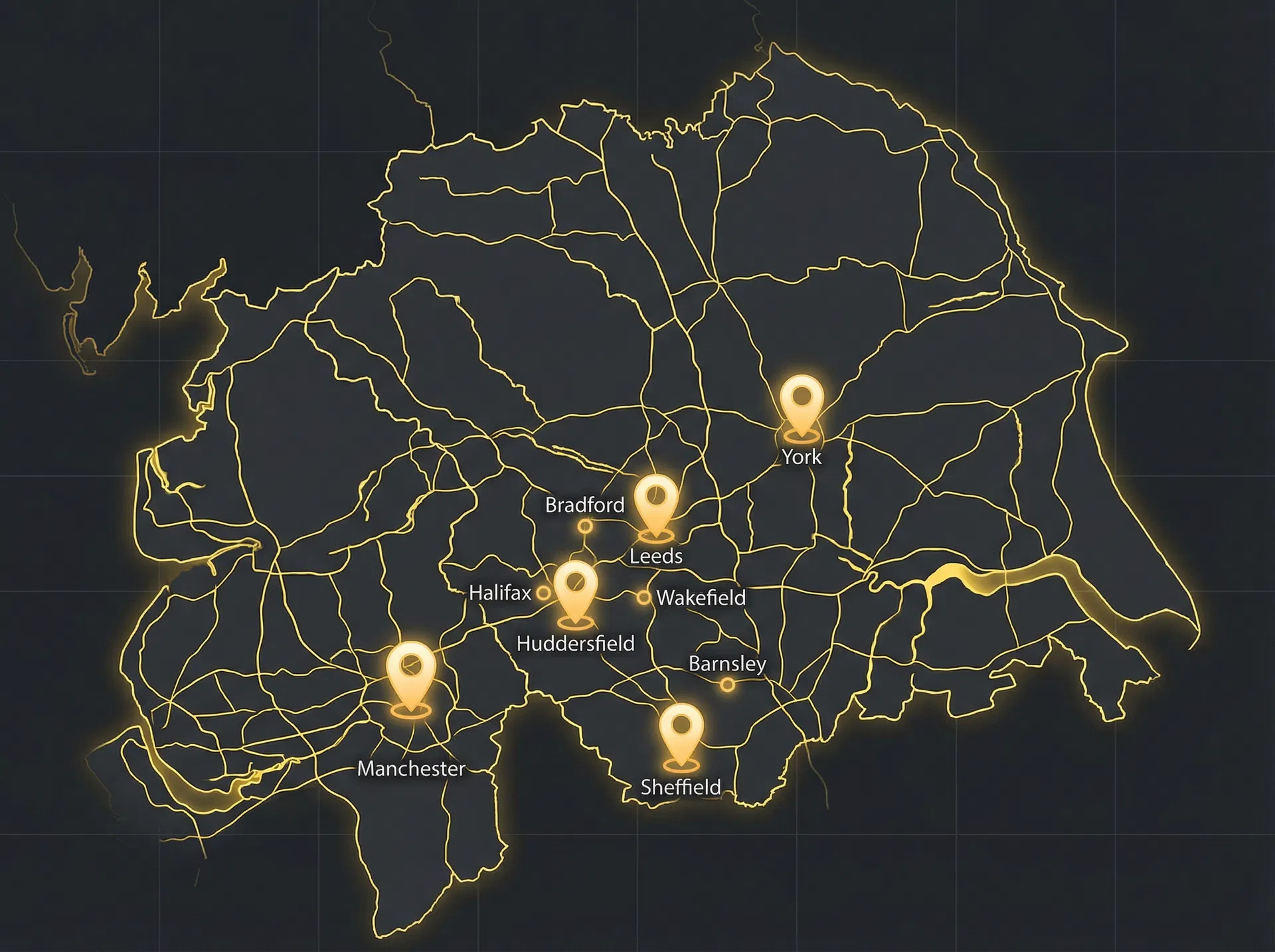 2 of a Kind coverage map Yorkshire and Lancashire