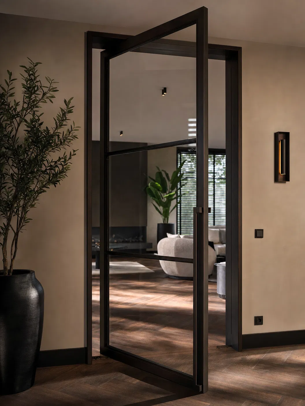 Stalen deur in Dark Bronze