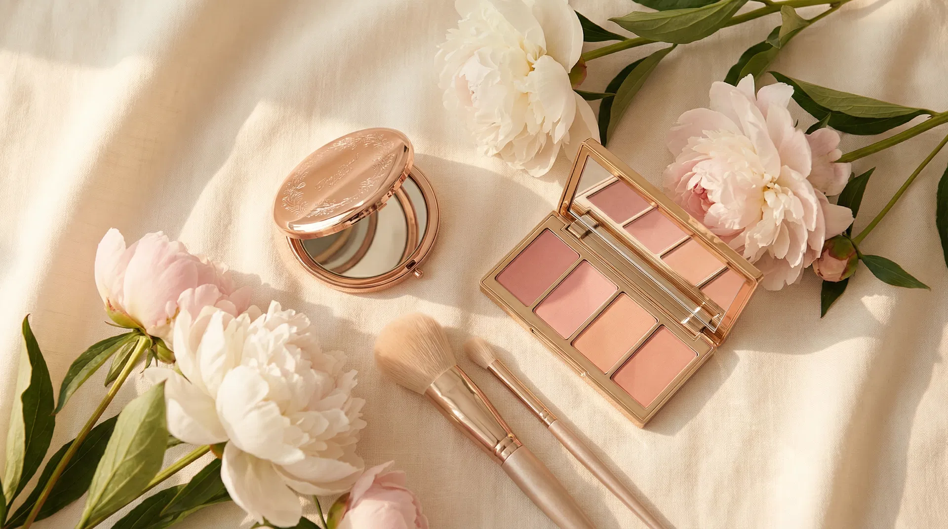 Bridal beauty flat lay