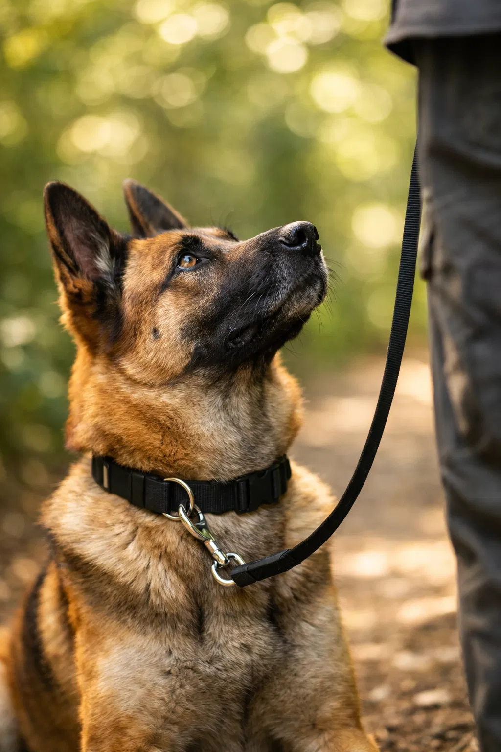 Focused dog in private training session