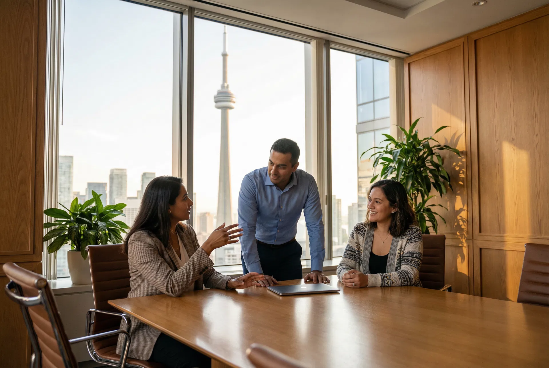 Best Ontario Inc. - Experienced Corporate Services Team in Toronto Best Ontario Inc. professional team collaborating in Toronto office with CN Tower view