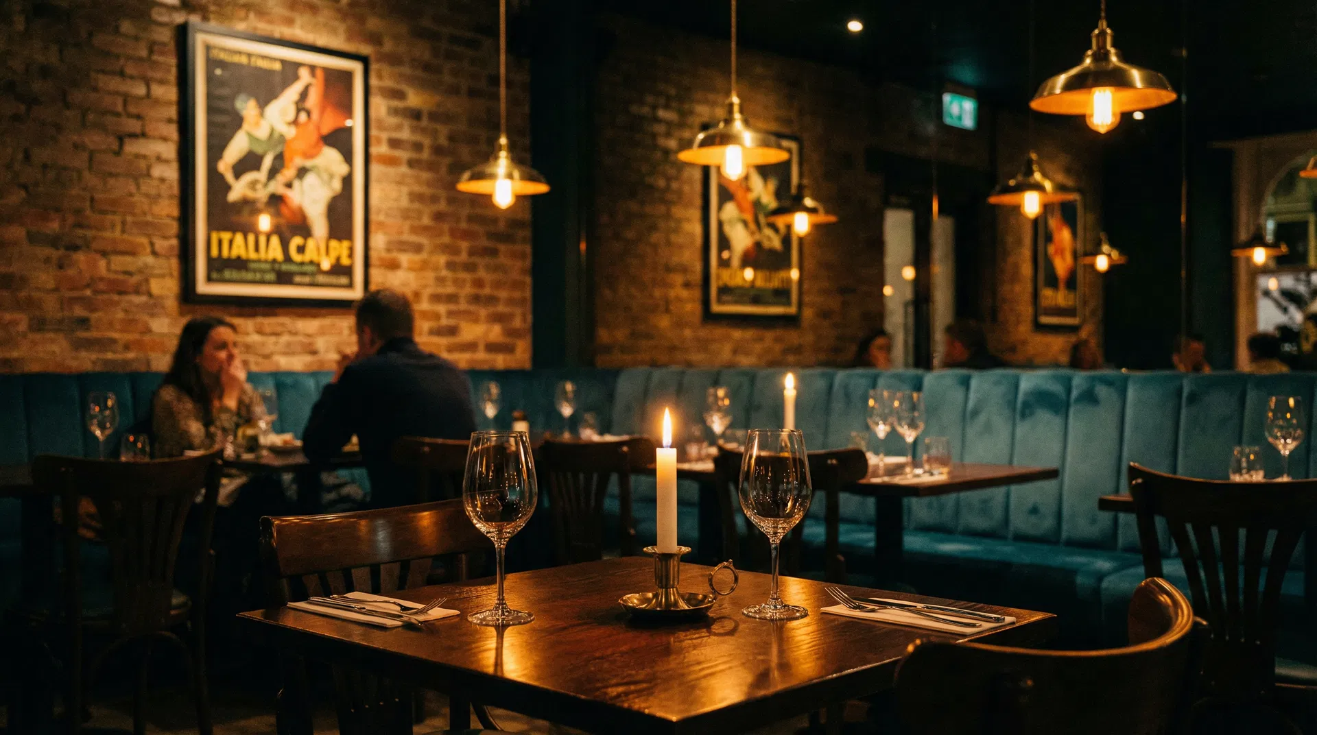 Intimate candlelit dining atmosphere at Pizza e Pazzi Italian restaurant