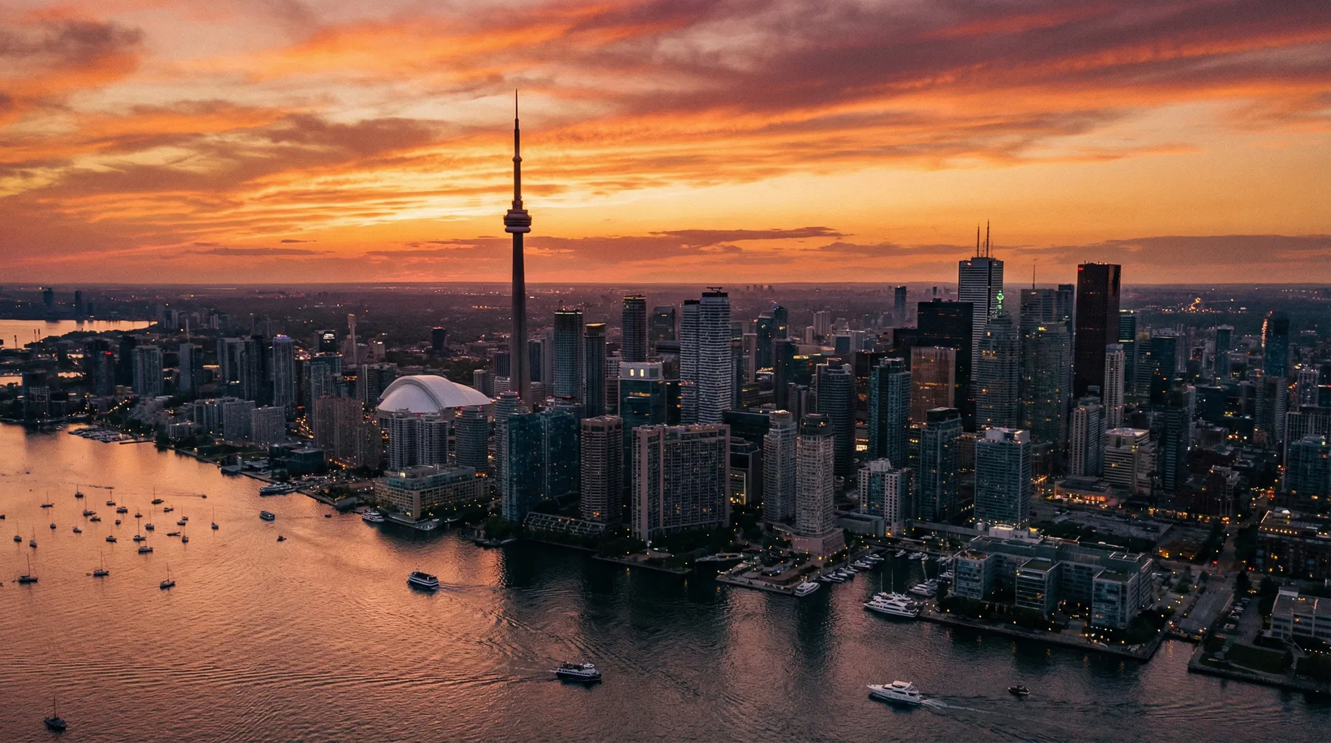 Toronto skyline at golden hour - Duet Public Relations headquarters city