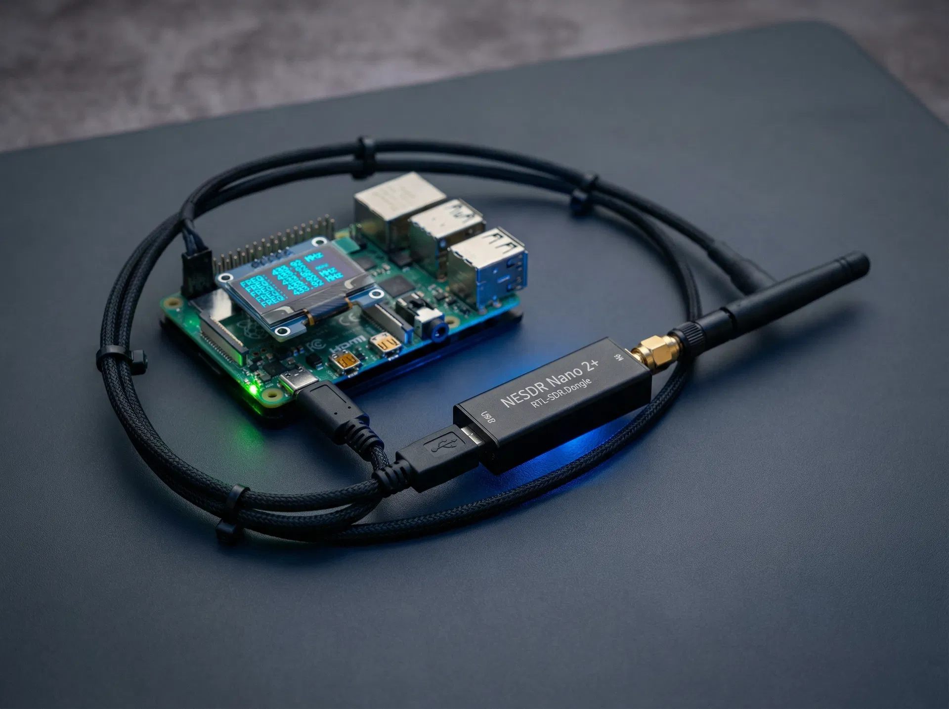 NSD v19 prototype hardware rig: Raspberry Pi + RTL-SDR