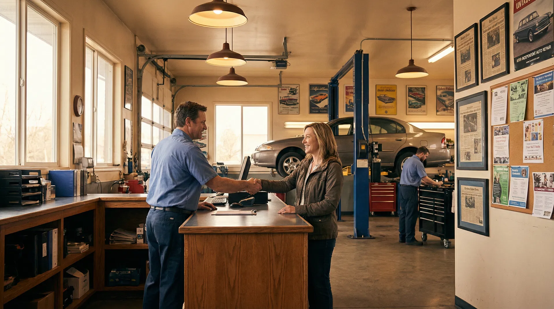 Auto repair shop — the kind of service business Spark Interactive helps grow