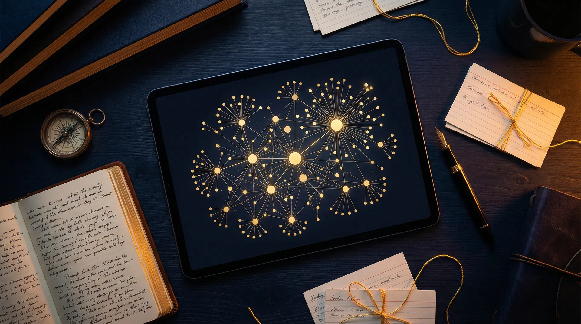 Knowledge Systems — interconnected knowledge graph visualization