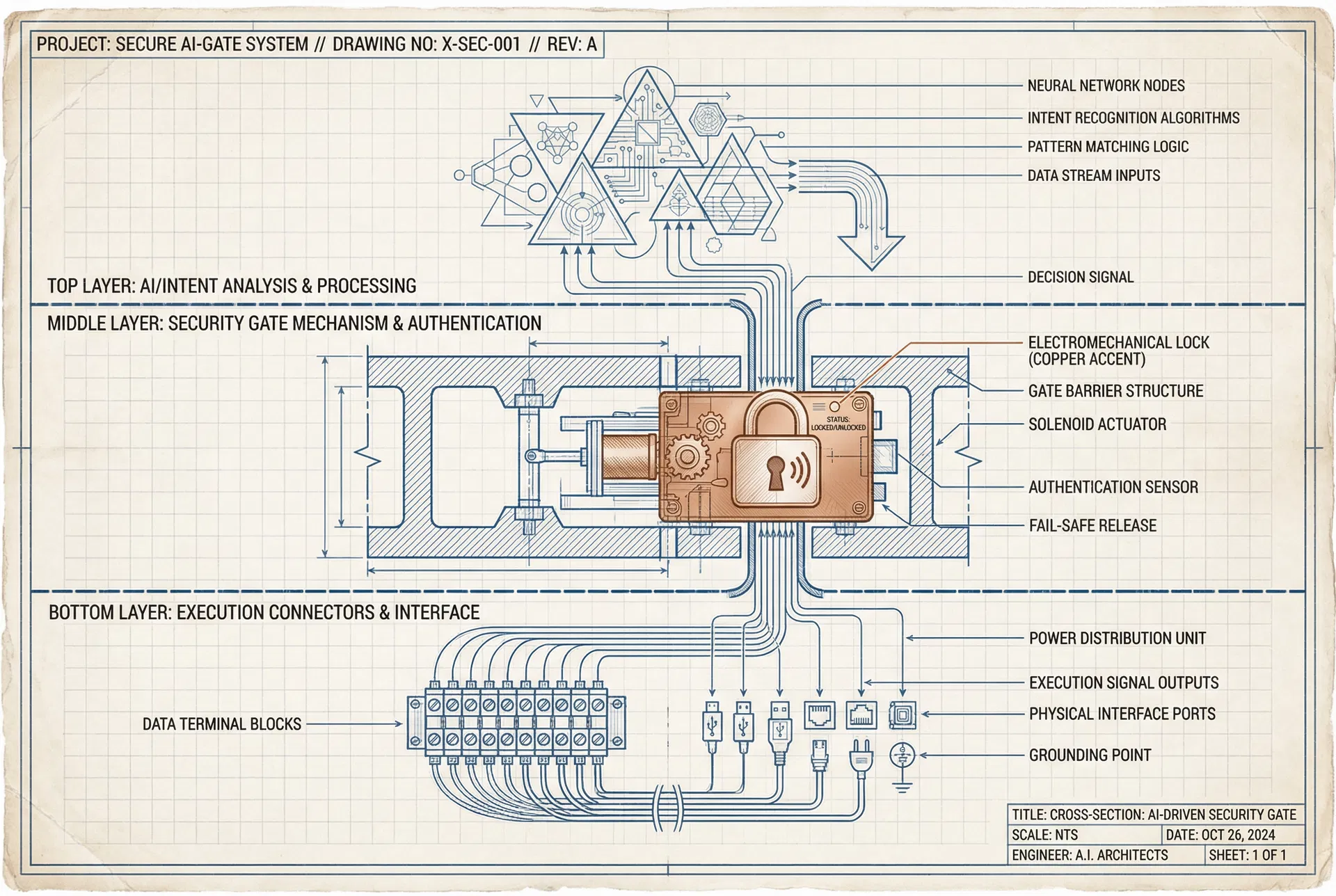 Cross-section of the RIO Gate Architecture