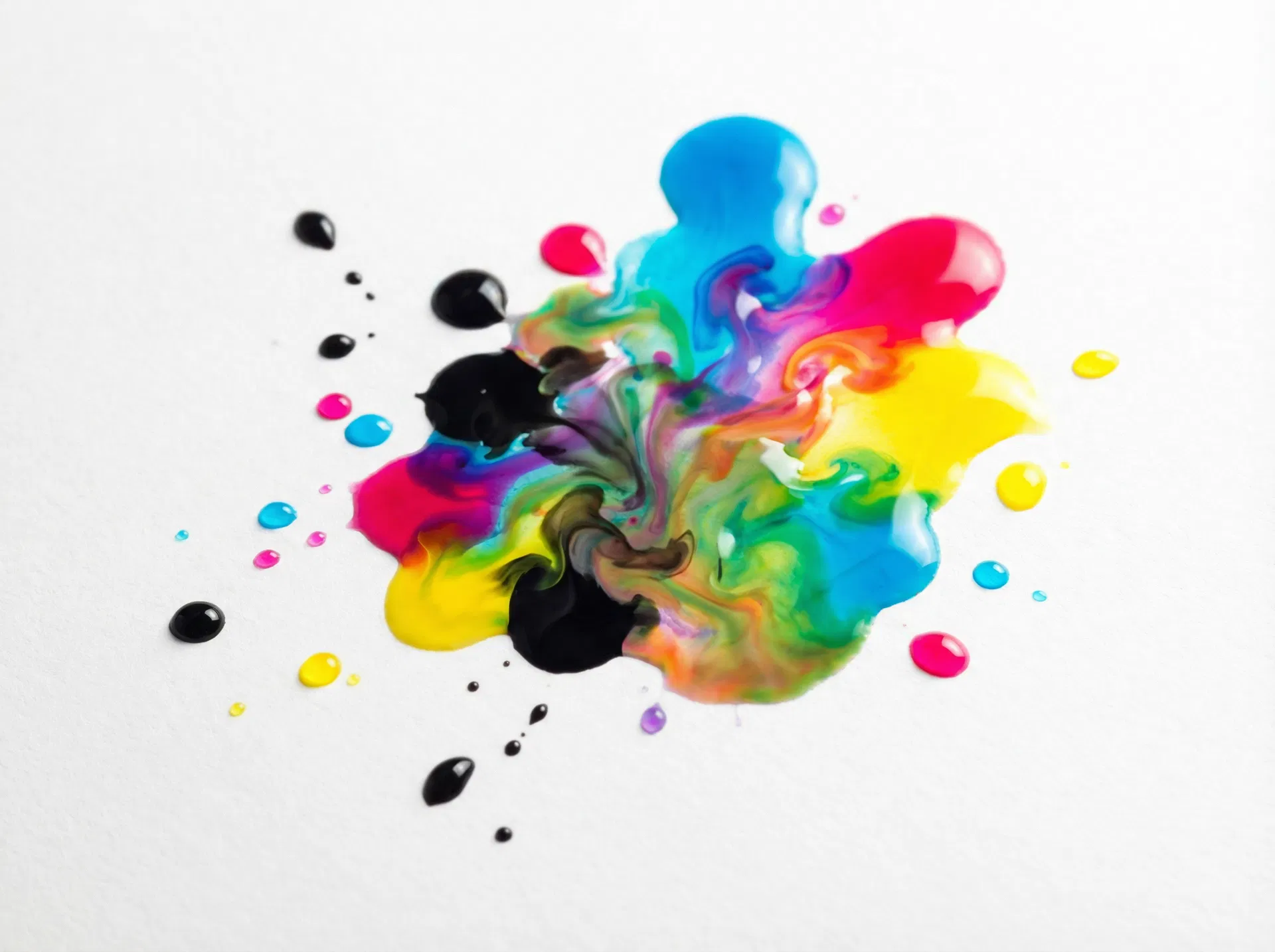 CMYK ink printing process