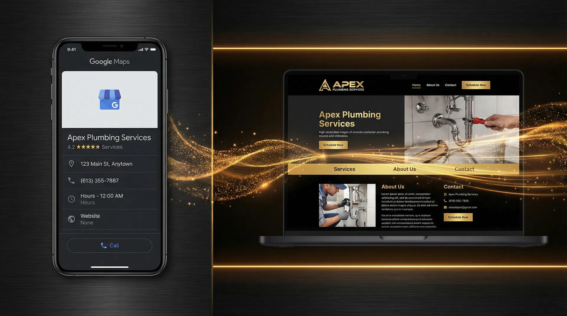 RCA platform — from Google Maps to live website in 60 seconds