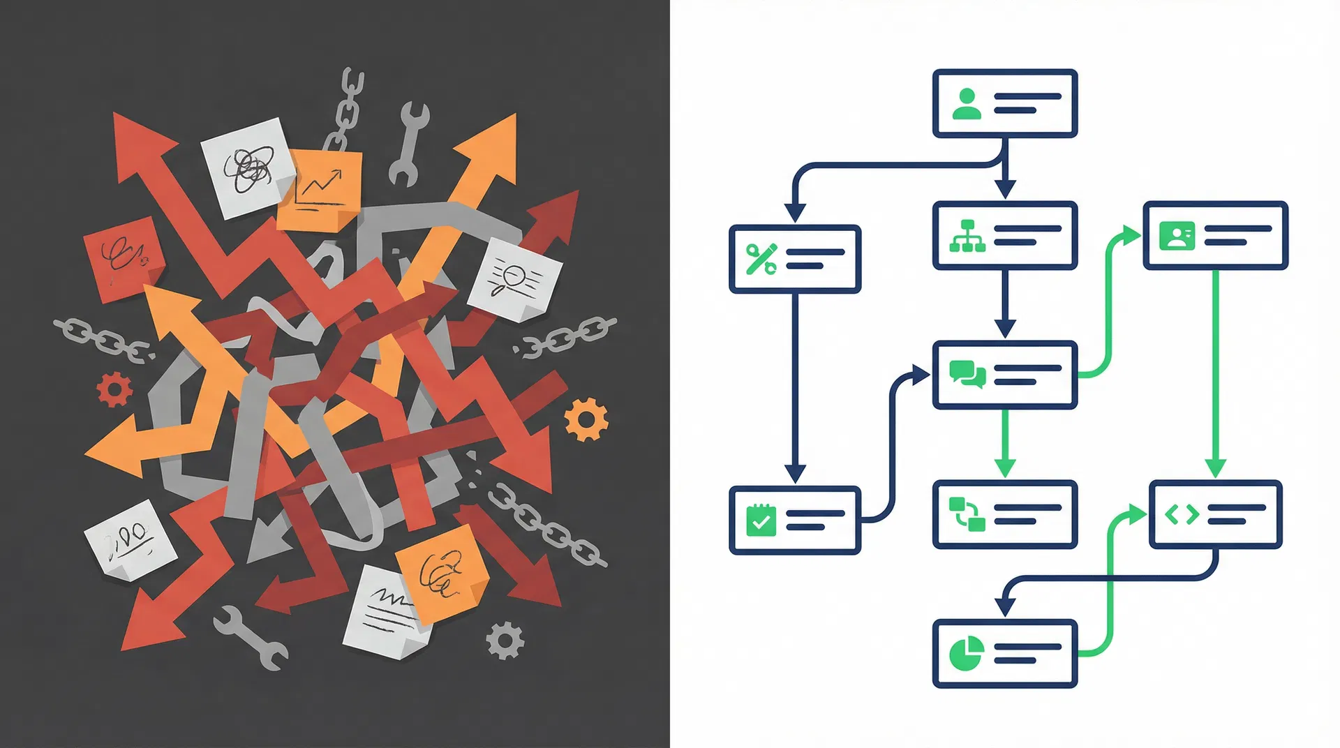 Chaos vs. structured system