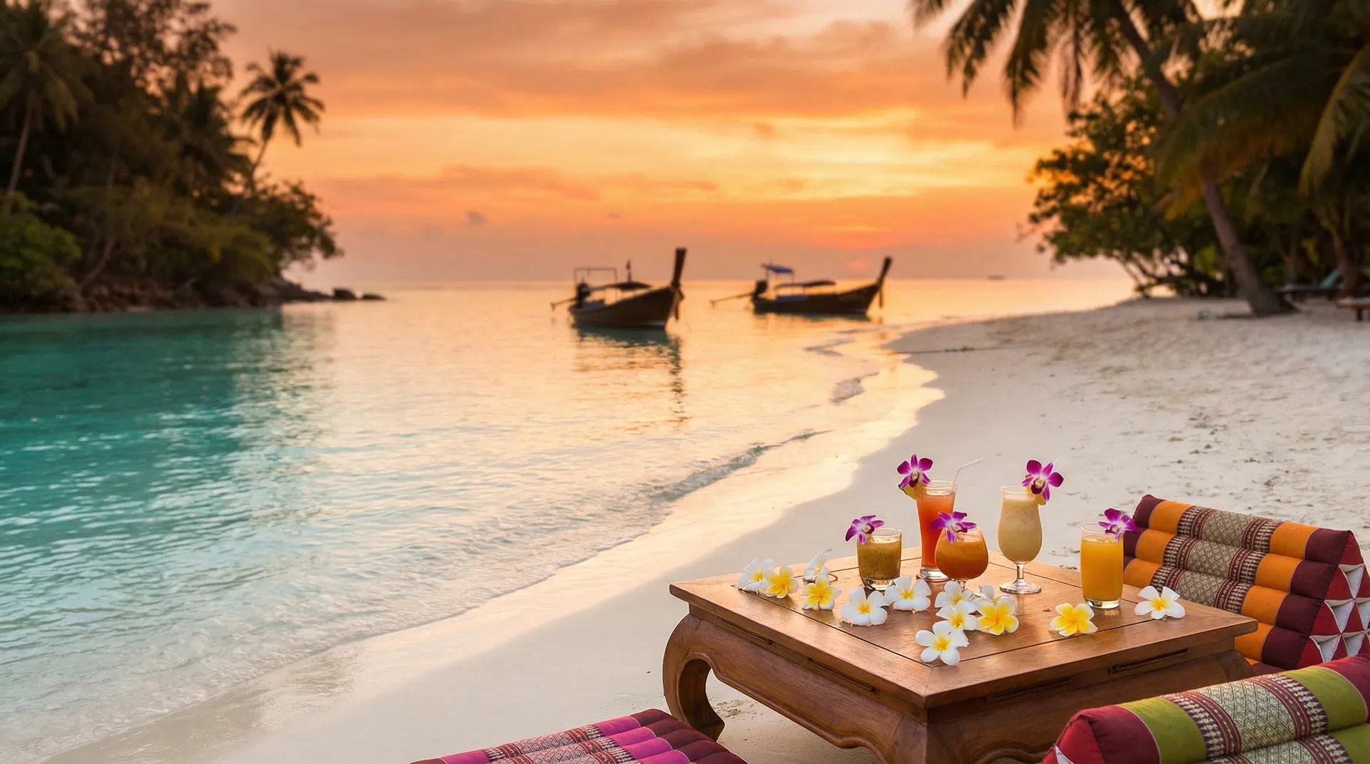 Thailand beach sunset lifestyle