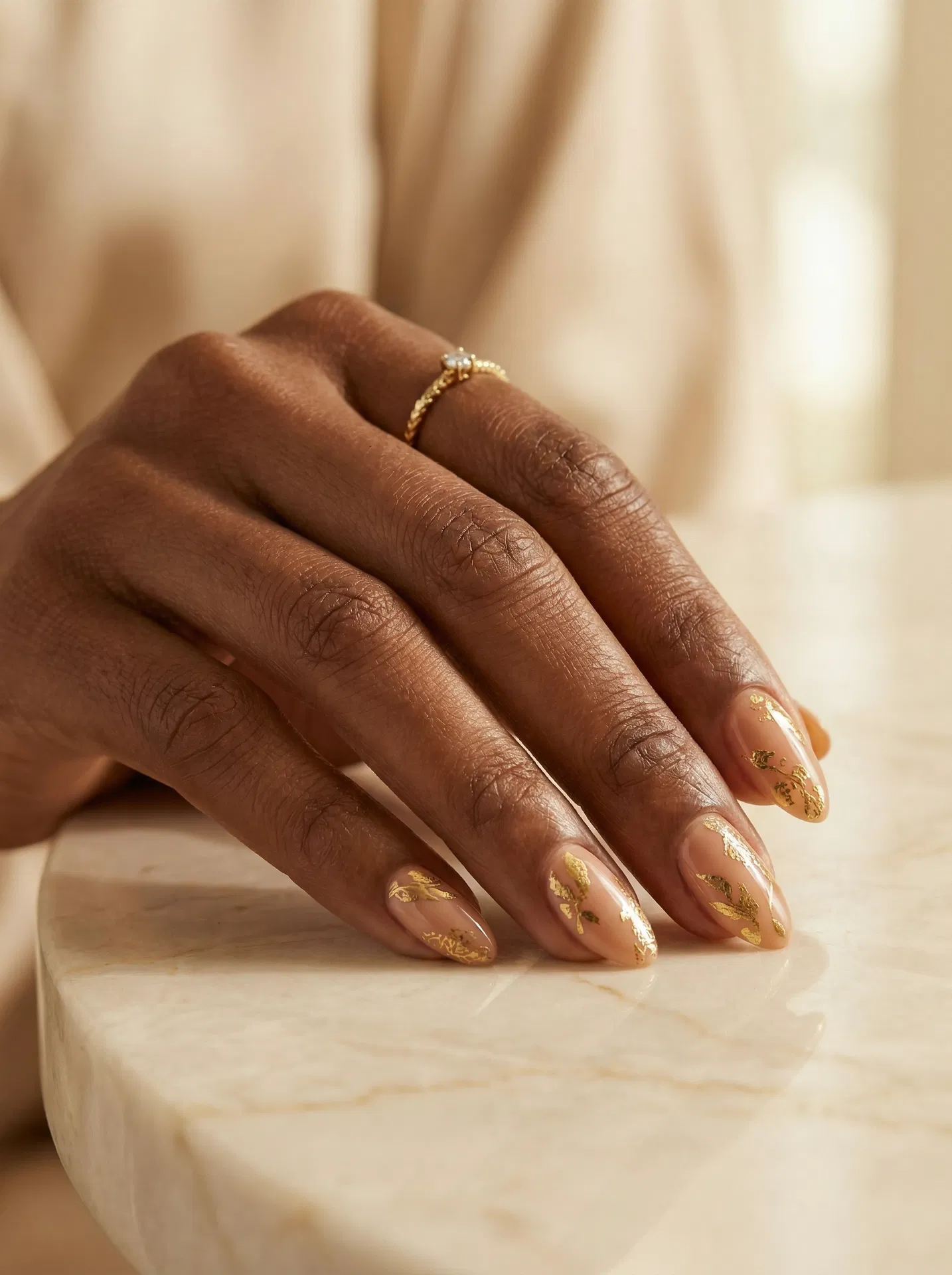 Detailed nail art at Kaizen Beauty