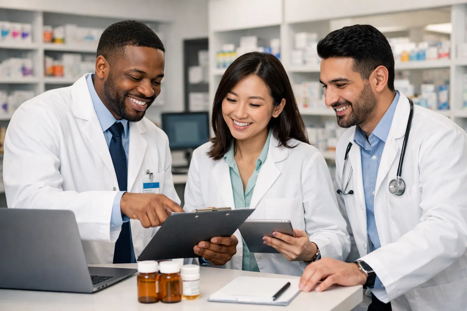 Charlesworth Pharmacy pharmacist consulting with a patient