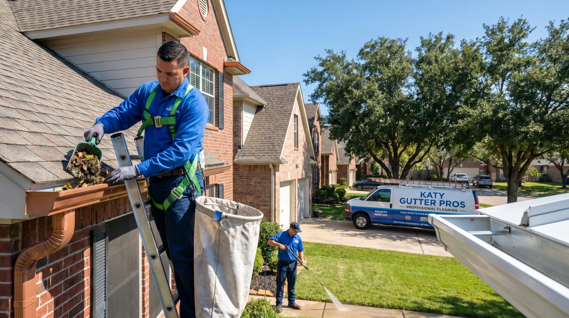 Gutter Cleaning service by AquaPro in Sugar Land TX