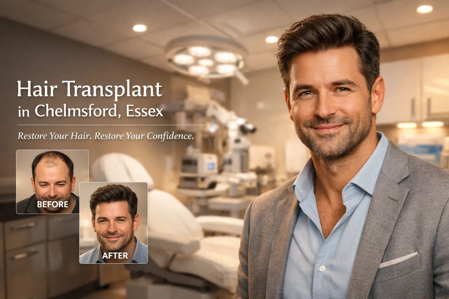 Hair Transplant in Chelmsford, Essex - Award-Winning Clinic